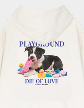 Sudadera Capucha KAOTIKO WASHED DIE OF LOVE - Ivory