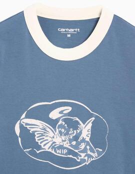 Camiseta W' REMINISCING RINGER- Velvet Blue Heavy