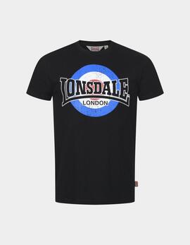 Camiseta LONSDALE HUYTON - Black/White/Blue/Red
