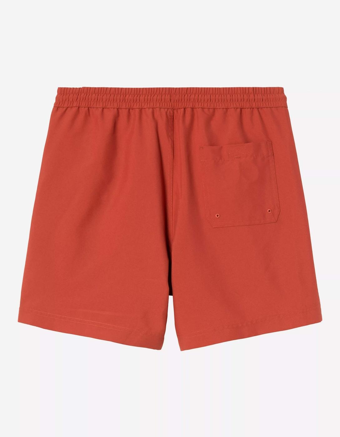 Bañador CARHARTT WIP CHASE - Oxide Red / Gold