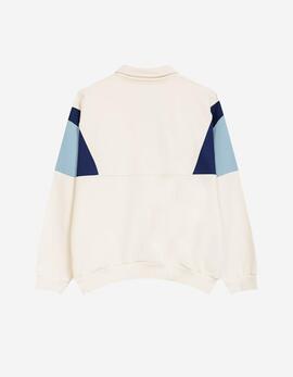 Sudadera KAOTIKO Crew HARRY - Ivory/Navy/Sky
