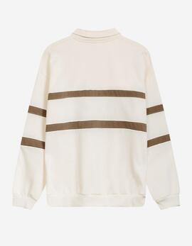 Sudadera KAOTIKO Crew BERWIN - Ivory/Camel