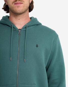 Sudadera Cap. Abierta SINGLE STONE - Rifle Green