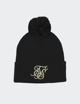 Gorro CUFF KNIT BOBBLE HAT - BLACK GOLD