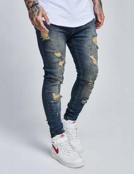 Pantalón DROP CROTCH SKIMSHRED JEANS - DARK BLUE