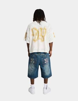 Bermuda GRIMEY CHIEF WATCHER BAGGY - Washed Sage Blue