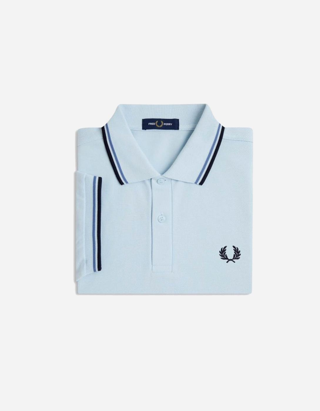 Polo FRED PERRY M3600 - Light Ice/Ace Blue/Navy