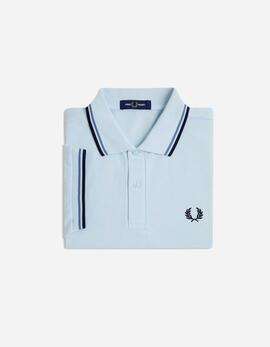 Polo FRED PERRY M3600 - Light Ice/Ace Blue/Navy
