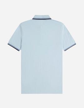 Polo FRED PERRY M3600 - Light Ice/Ace Blue/Navy