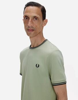 Camiseta FRED PERRY M1588 - Seagrass/Black