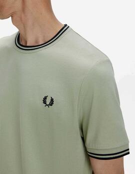 Camiseta FRED PERRY M1588 - Seagrass/Black