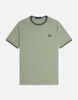 Camiseta FRED PERRY M1588 - Seagrass/Black