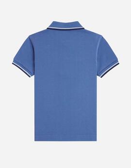 Polo FRED PERRY M3600 - Ace Blue/Snow White/Tennis Blue