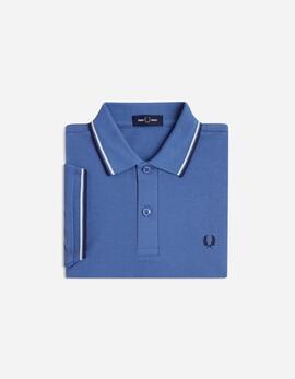 Polo FRED PERRY M3600 - Ace Blue/Snow White/Tennis Blue