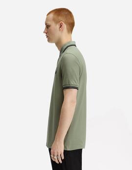 Polo FRED PERRY M3600 - Seagrass/Black