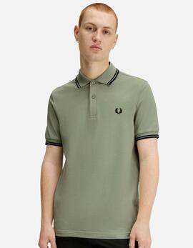 Polo FRED PERRY M3600 - Seagrass/Black