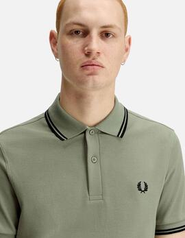 Polo FRED PERRY M3600 - Seagrass/Black