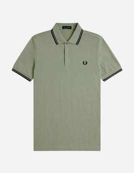 Polo FRED PERRY M3600 - Seagrass/Black