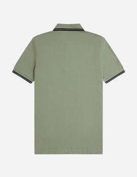 Polo FRED PERRY M3600 - Seagrass/Black
