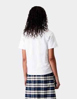 Camiseta  W' CARHARTT WIP POCKET HEART- White / Red