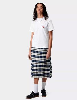 Camiseta  W' CARHARTT WIP POCKET HEART- White / Red