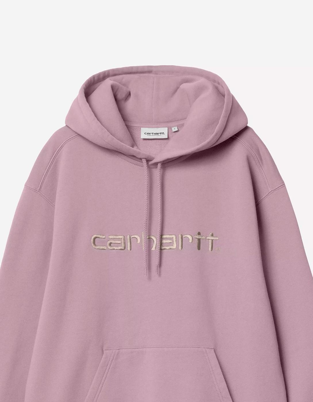 Sudadera W' HOODED CARHARTT WIP - Gentle Pink / Cinneru