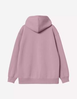 Sudadera W' HOODED CARHARTT WIP - Gentle Pink / Cinneru