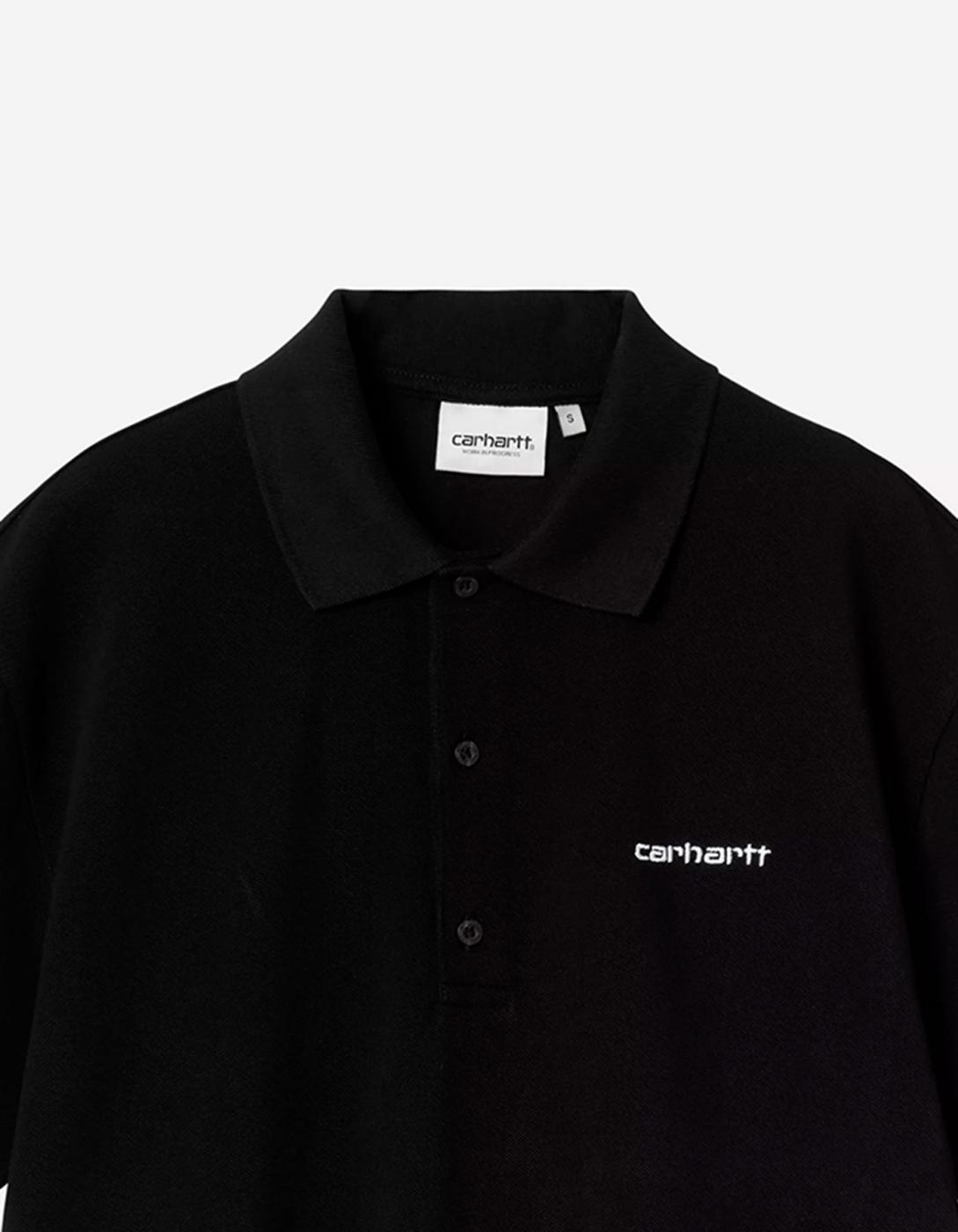 Polo W' CARHARTT WIP SCRIPT- Black / White