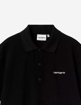 Polo W' CARHARTT WIP SCRIPT- Black / White