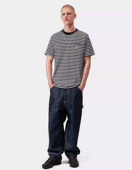 Camiseta CARHARTT WIP EZRA POCKET - Black / Wax