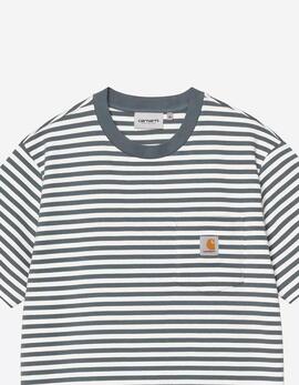 Camiseta CARHARTT WIP EZRA POCKET - Cozy Blue / Wax
