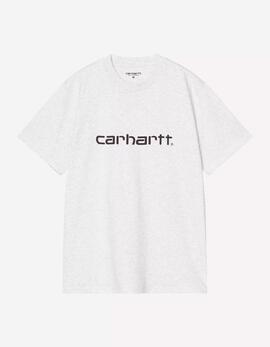 Camiseta CARHARTT WIP SCRIPT - Ash Heather / Cozy Purple
