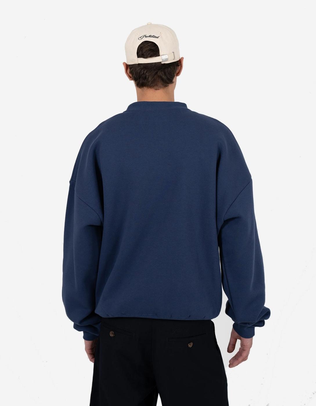 Sudadera Crew PROHIBITED BERLIN  - Blue