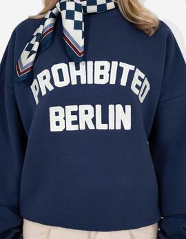 Sudadera Crew PROHIBITED BERLIN  - Blue