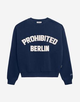 Sudadera Crew PROHIBITED BERLIN  - Blue