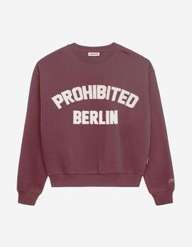 Sudadera Crew PROHIBITED BERLIN  - Berry
