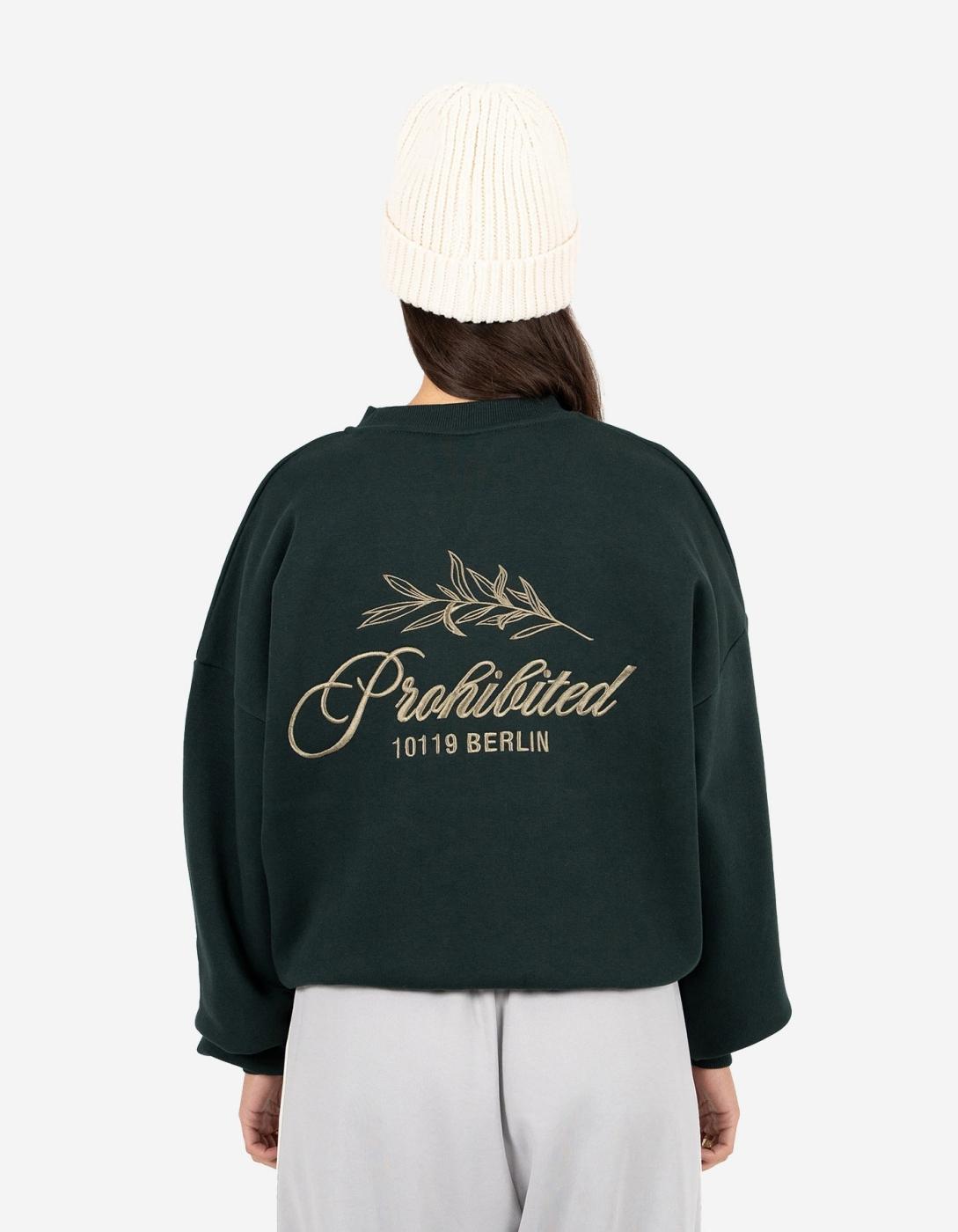 Sudadera Crew PROHIBITED LEAF - Green