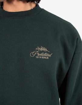 Sudadera Crew PROHIBITED LEAF - Green