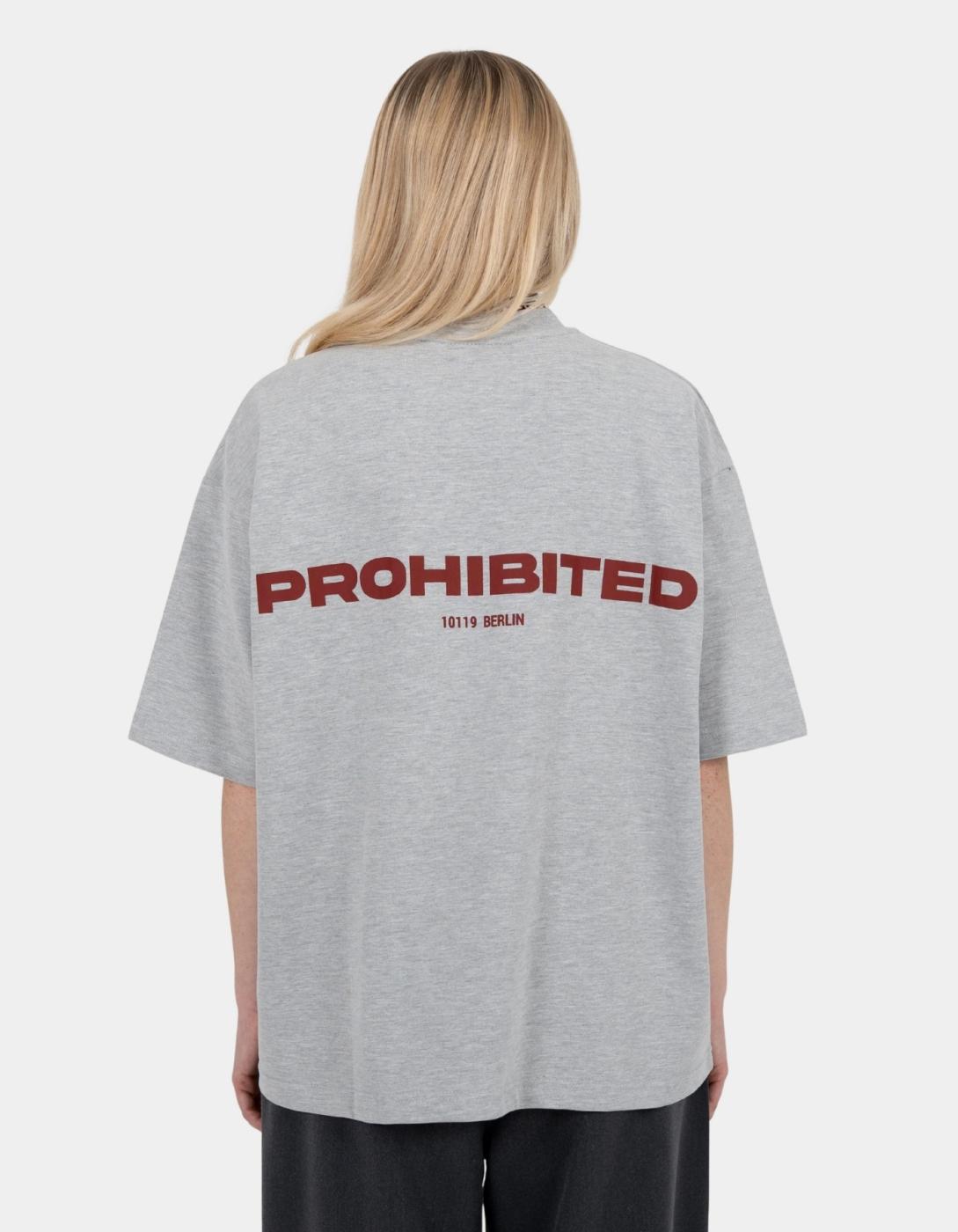 Camiseta PROHIBITED 10119 - Grey Melange