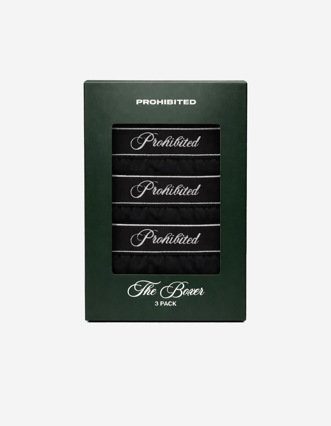 Bóxer PROHIBITED (Pack 3) - Black