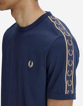 Camiseta FRED PERRY M4613 - Tennis Blue/Champagne
