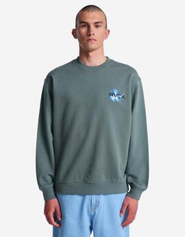 Sudadera RVCA Crew AF - Sage Leaf