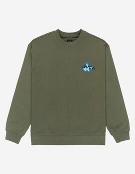 Sudadera RVCA Crew AF - Sage Leaf