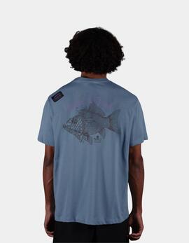 Camiseta OXBOW FISH - Stone Blue