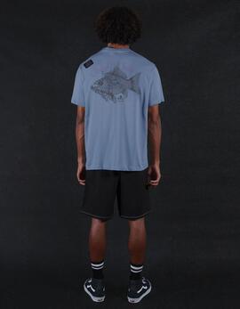 Camiseta OXBOW FISH - Stone Blue