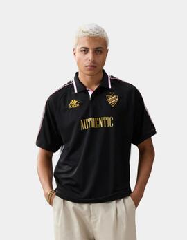 Polo KAPPA STAFEN - Black/Pink Prism/White/Yellow Gold R