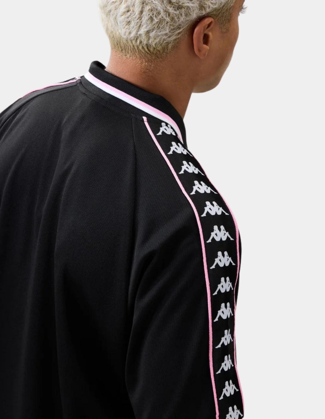 Polo KAPPA STAFEN - Black/Pink Prism/White/Yellow Gold R