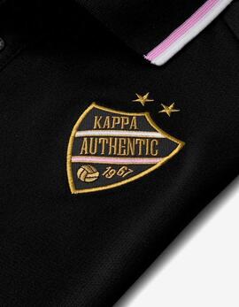 Polo KAPPA STAFEN - Black/Pink Prism/White/Yellow Gold R