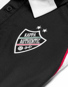 Polo KAPPA AUTHENTIC SOLIN - White/Black/Red Md Coral