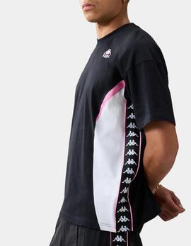 Camiseta KAPPA BANDA SKYLER - Black/Pink Prism/White